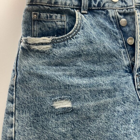Ripped High Rise Denim Short - Picture 3 of 5